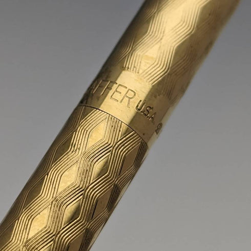 米国ヴィンテージ シェーファー 万年筆 ゴールドプレート 万年筆 ・ボールペンセット ケース入